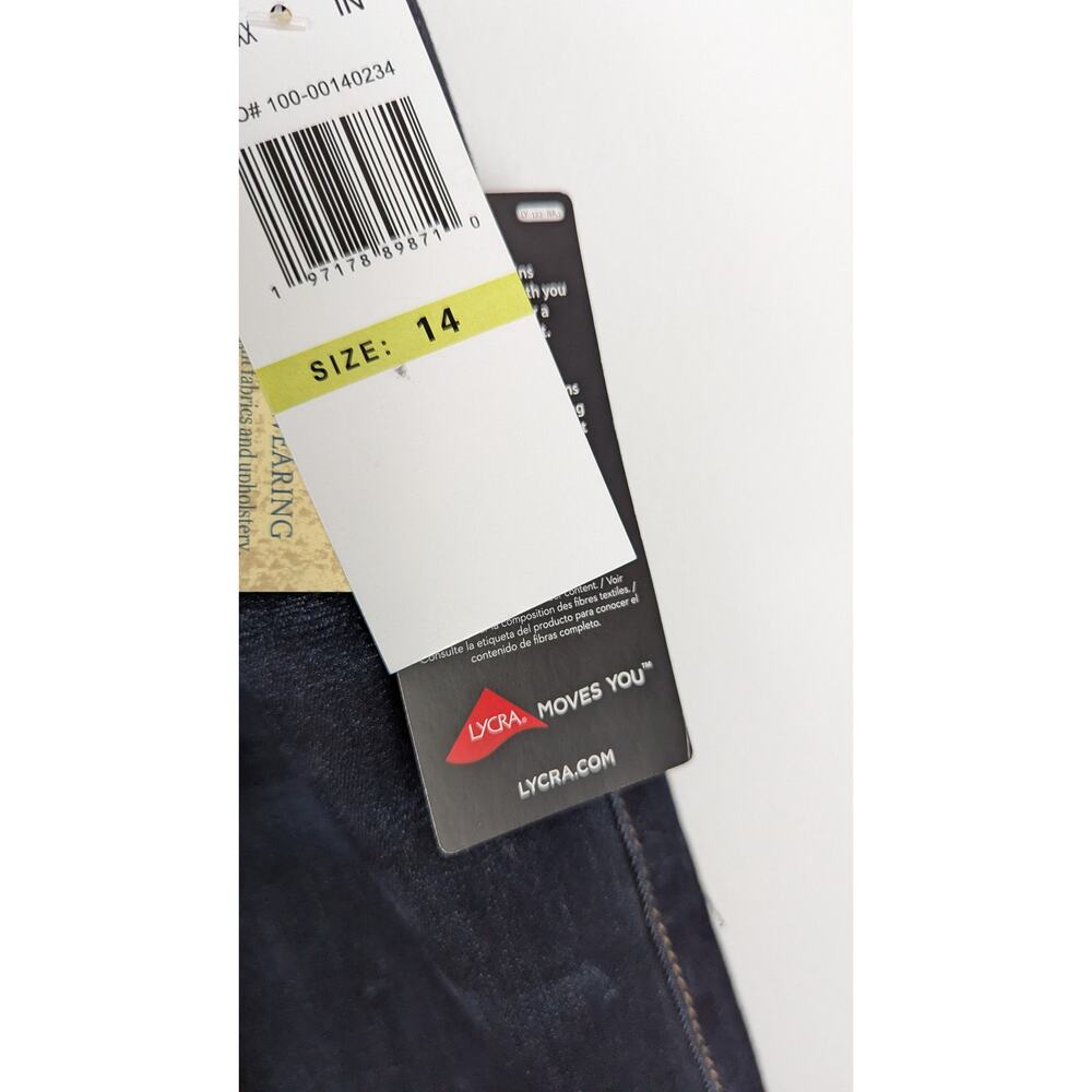 Democracy wide leg Hi rise Sz 14 dark rinse Jeans NWT Slimming ab Technology - Picture 4 of 12